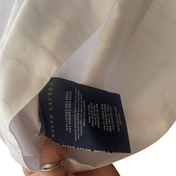 Ralph Lauren King White 100% Cotton Textured Print Single Pillow Case - Picture 2 of 5